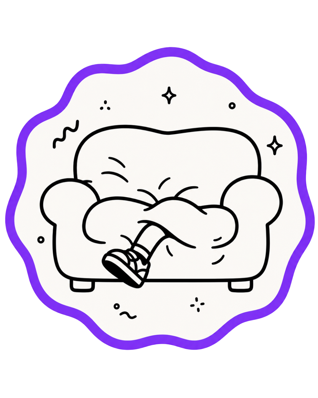 The Coucher Sloucher badge art